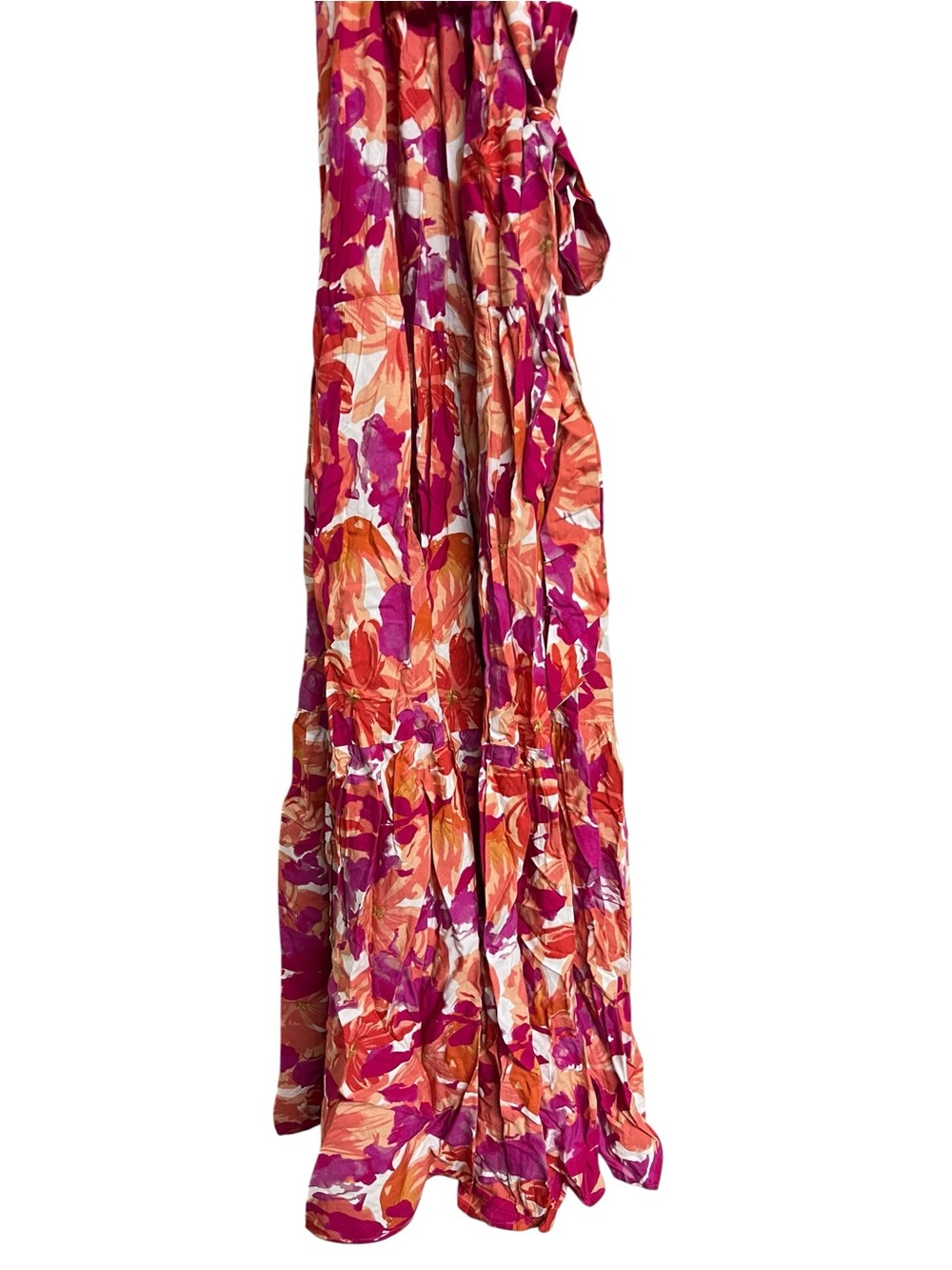 New Petal & Pup Caroline Sleeveless Pink Floral‎ Halter Maxi Dress Summer - Picture 7 of 9